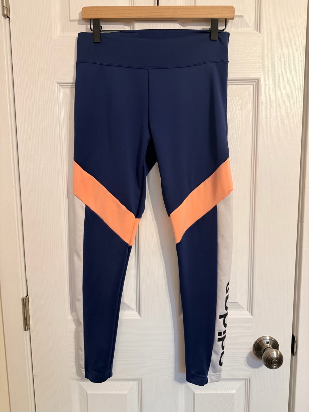 adidas Color block Navy, Pink & White Women’s Performance Leggings